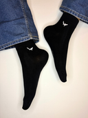 Bamboo Solid Ankle Socks for Men - Black