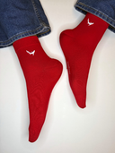 Bamboo Solid Ankle Socks for Men - Red