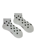 Bamboo Ankle Socks for Women - Tree White