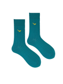 Bamboo Solid Crew Socks for Men - Blue