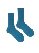 Bamboo Solid Crew Socks for Men - Blue