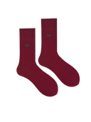 Bamboo Solid Crew Socks for Men - Red