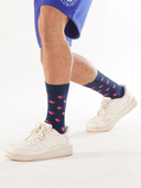 Bamboo Crew Socks for Men - Cricket Carnival
