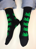 Bamboo Crew Socks for Men - Greenery Nights
