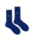 Bamboo Solid Crew Socks for Men - Blue