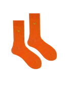 Bamboo Solid Crew Socks for Men - Pumpkin Pop