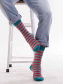 Bamboo Crew Socks for Men - Rosy Mint