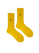 Bamboo Solid Crew Socks for Men - Yellow