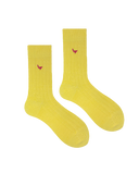 Bamboo Solid Crew Socks for Men - Yellow
