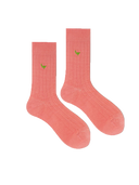 Bamboo Solid Crew Socks for Men - Pink