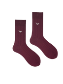 Bamboo Solid Crew Socks for Men - Red