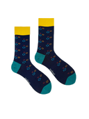 Bamboo Crew Socks for Men - Blue Star