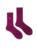 Bamboo Solid Crew Socks for Men - Pink