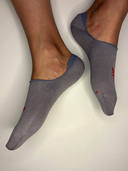 Bamboo Unisex No Show Socks - Silver Loom - Second Image