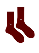 Bamboo Solid Crew Socks for Men - Red