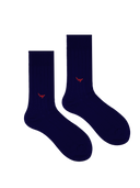 Bamboo Solid Crew Socks for Men - Blue
