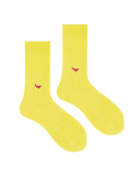 Bamboo Solid Crew Socks for Men - Yellow