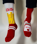 Unisex Bamboo Crew Socks - Fries & Ketchup