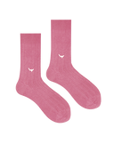 Bamboo Solid Crew Socks for Men - Pink