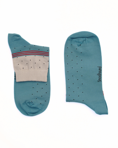 Skyline Spots - Bamboo Ankle Socks(XL)