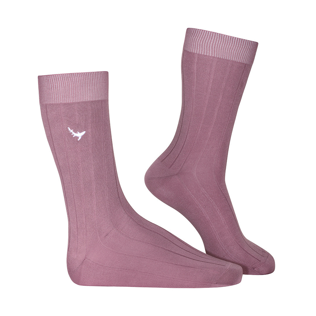 Mauve Mist-Crew Socks Bamboo Socks