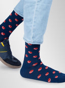 Bamboo Crew Socks for Men - Cricket Carnival