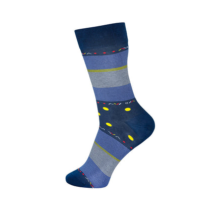 Blue Horizon Stripes - XL Bamboo Socks