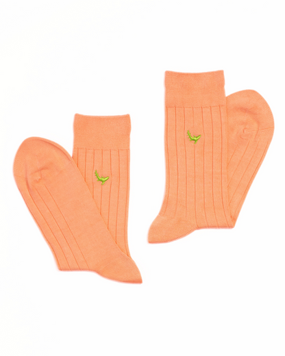 Vibrant Peach-Regular Bamboo Socks