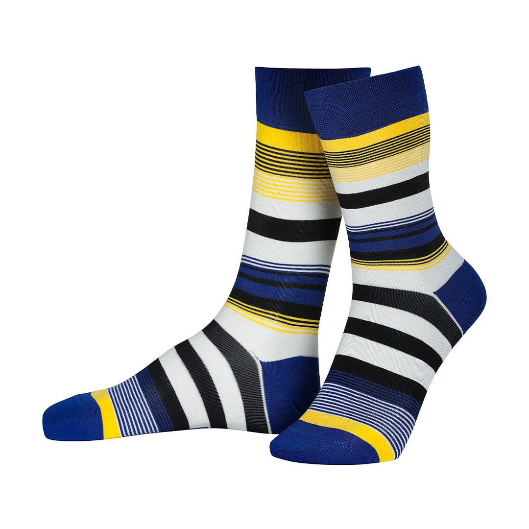 French Riviera Stripes - XL Bamboo Socks