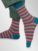 Bamboo Crew Socks for Men - Rosy Mint
