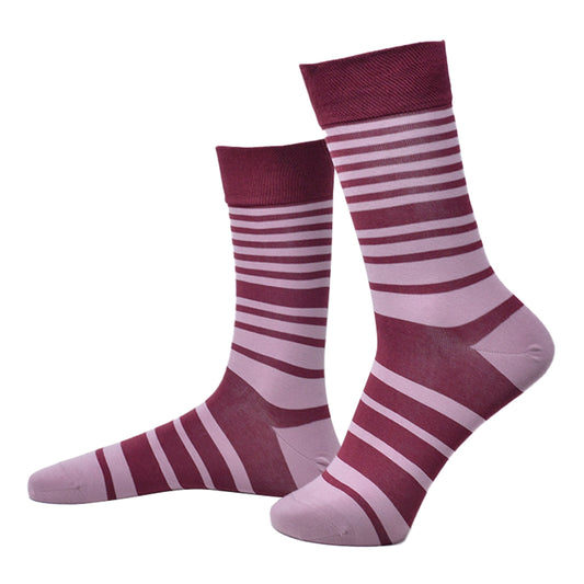 Crimson Weave-Crew Socks Bamboo Socks