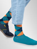 Bamboo Crew Socks for Men - Argyle