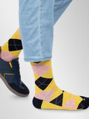 Bamboo Crew Socks for Men - Argyle