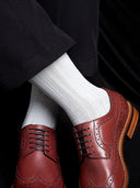 Bamboo Solid Crew Socks for Men - Neutrals