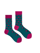 Bamboo Crew Socks for Women - Pink Flamingo
