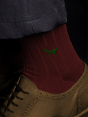 Bamboo Solid Crew Socks for Men - Red