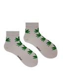 Bamboo Ankle Socks for Men - Leafy Whites