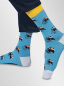 Bamboo Crew Socks for Men - Arctic Sky