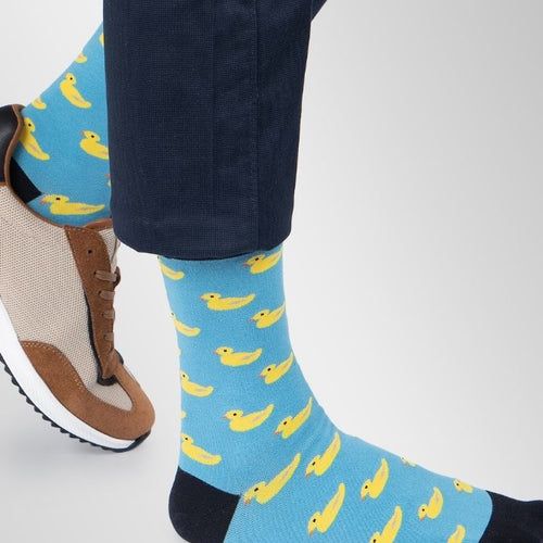 Bamboo Crew Socks for Men - Happy Quackers