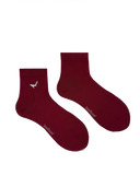 Bamboo Solid Ankle Socks for Men - Red