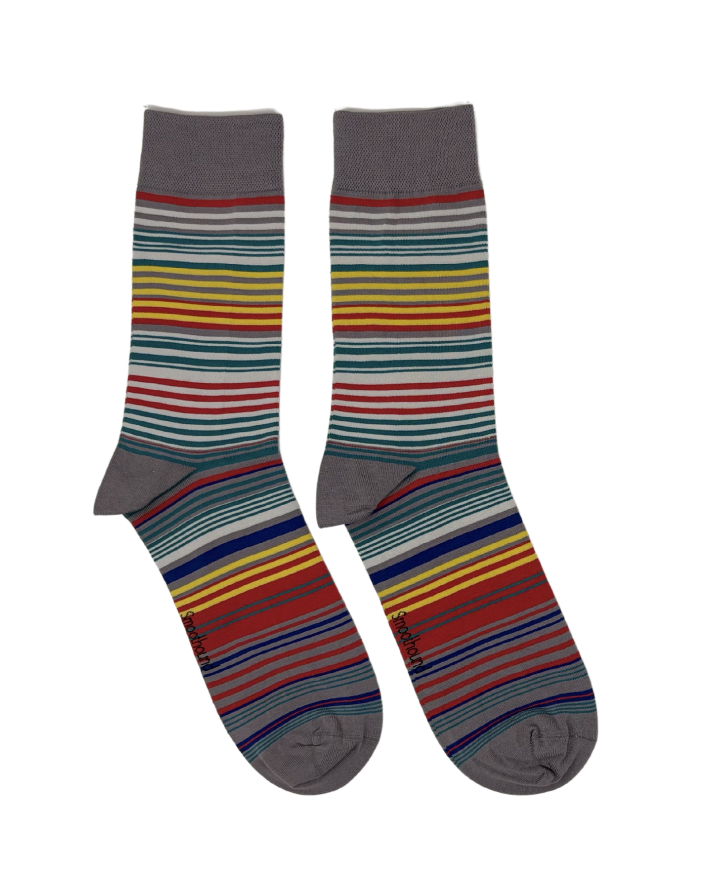 Bamboo Crew Socks for Men - Rainbow Roads (Pack of 2)