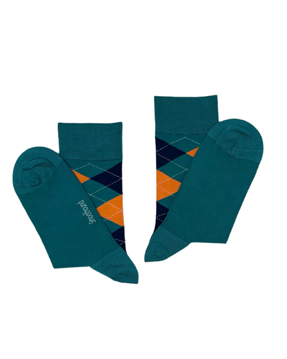 Bamboo Crew Socks for Men - Argyle