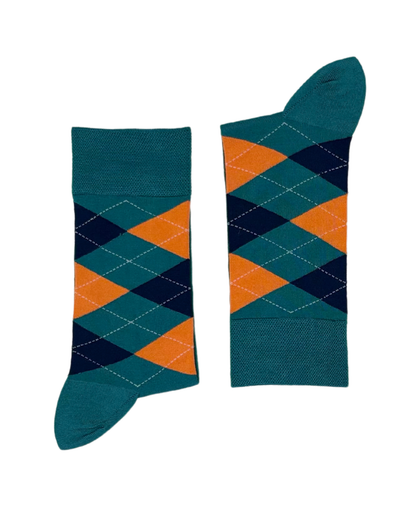 Bamboo Crew Socks for Men - Argyle