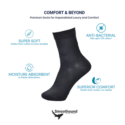 Navy Necessity-Crew Socks Bamboo Socks