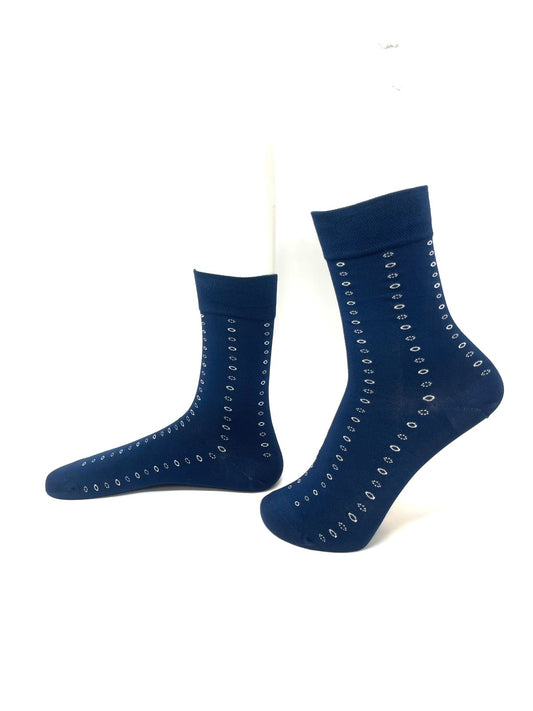 Navy Blue Crew Bamboo Socks