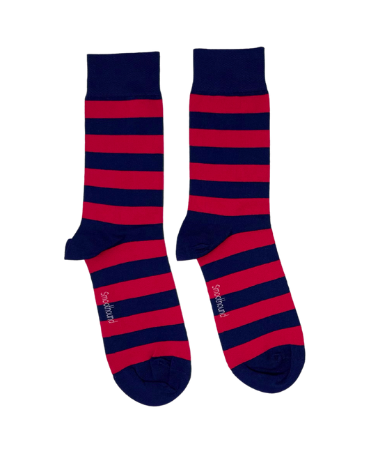 Red & Navy Striped Elegance