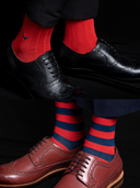 Solid & Stripes - Pack of 2 (Scarlet Rush + Red & Navy Stripes)