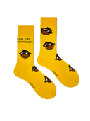 Unisex Bamboo Crew Socks - Love You, Monkey