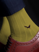 Bamboo Solid Crew Socks for Men - Golden Spice