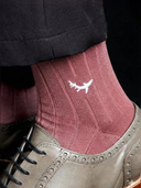 Bamboo Solid Crew Socks for Men - Pink